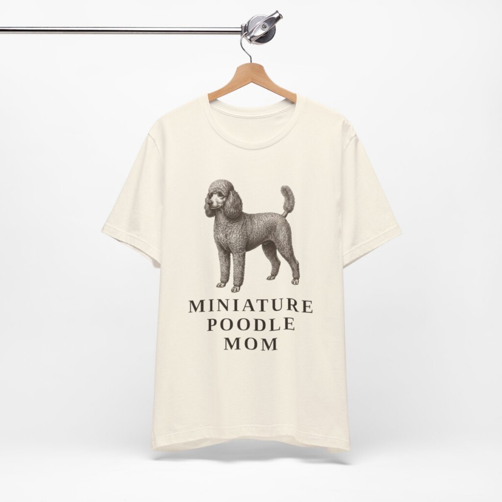 Miniature Poodle Mom Shirt, Vintage Dog Sketch Tee, Dog Mom Gift