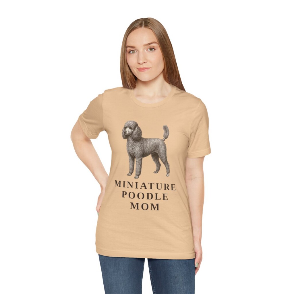 Miniature Poodle Mom Shirt, Vintage Dog Sketch Tee, Dog Mom Gift