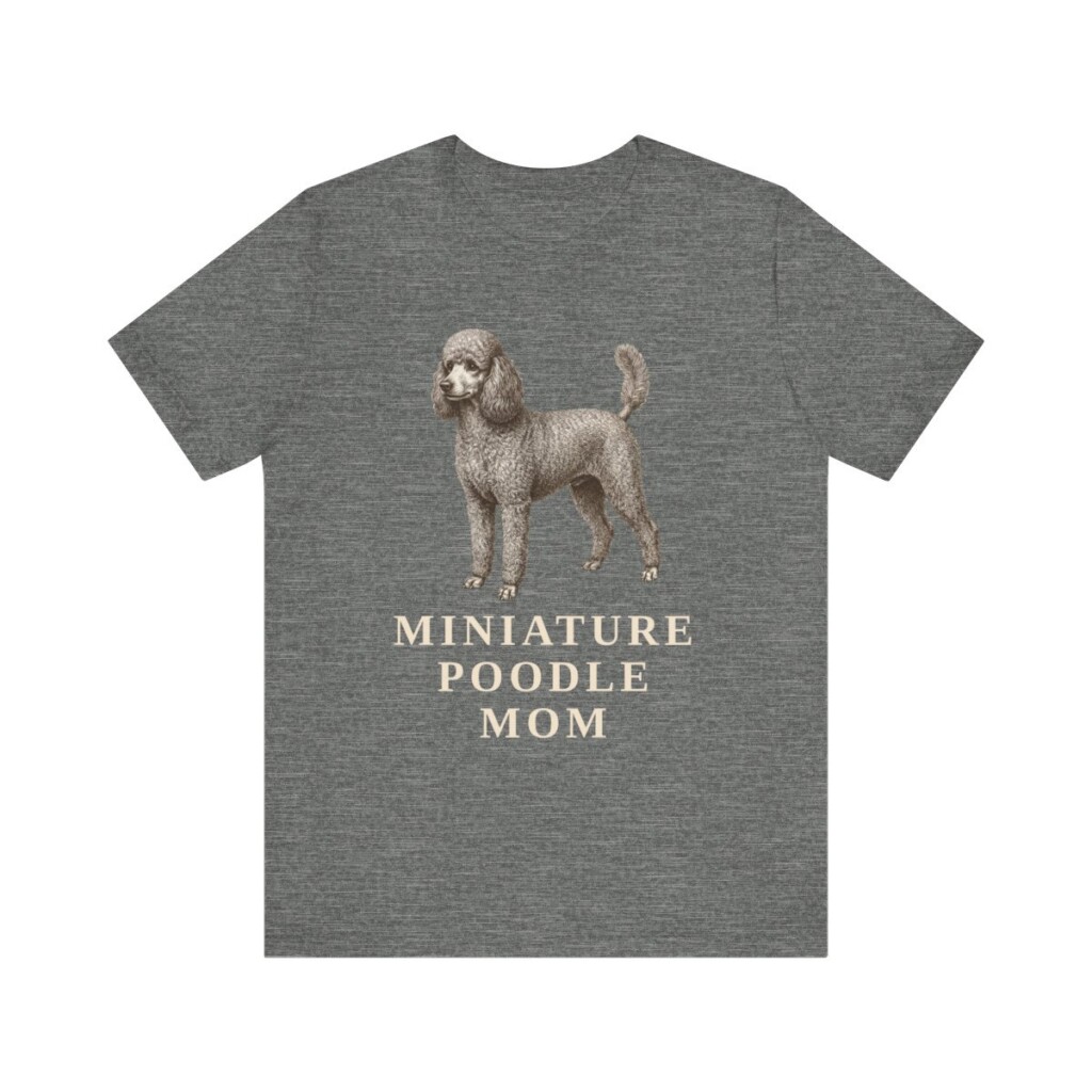 Miniature Poodle Mom Shirt, Vintage Dog Sketch Tee, Dog Mom Gift