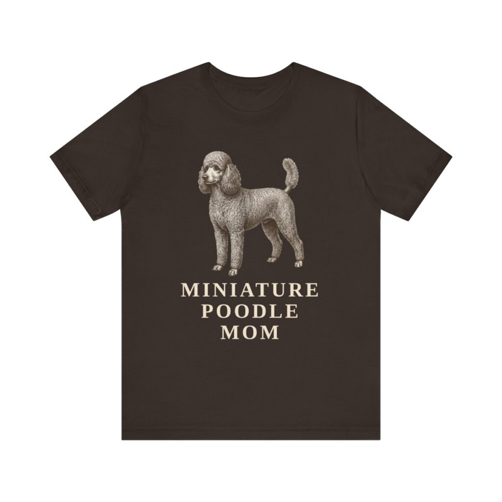 Miniature Poodle Mom Shirt, Vintage Dog Sketch Tee, Dog Mom Gift