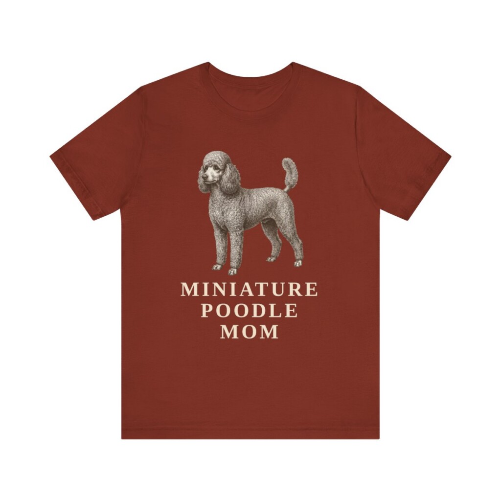 Miniature Poodle Mom Shirt, Vintage Dog Sketch Tee, Dog Mom Gift