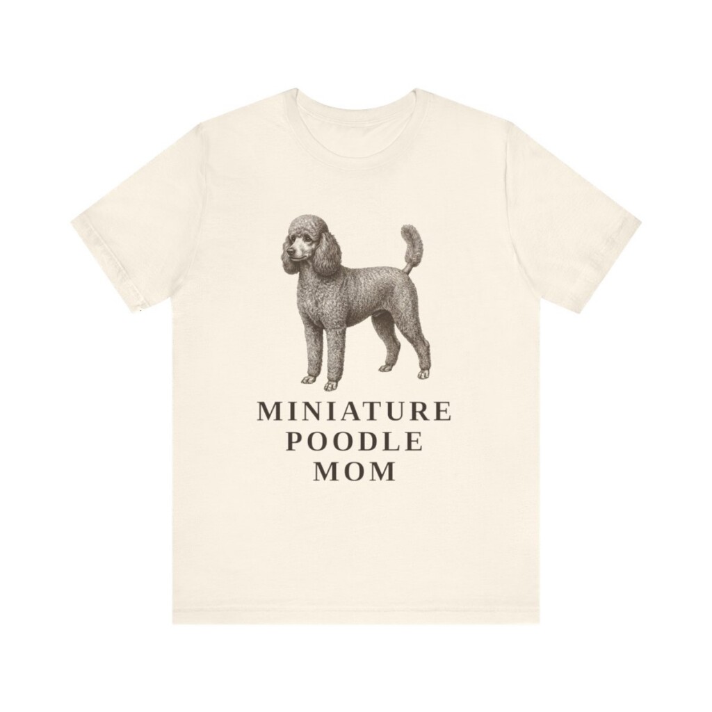 Miniature Poodle Mom Shirt, Vintage Dog Sketch Tee, Dog Mom Gift