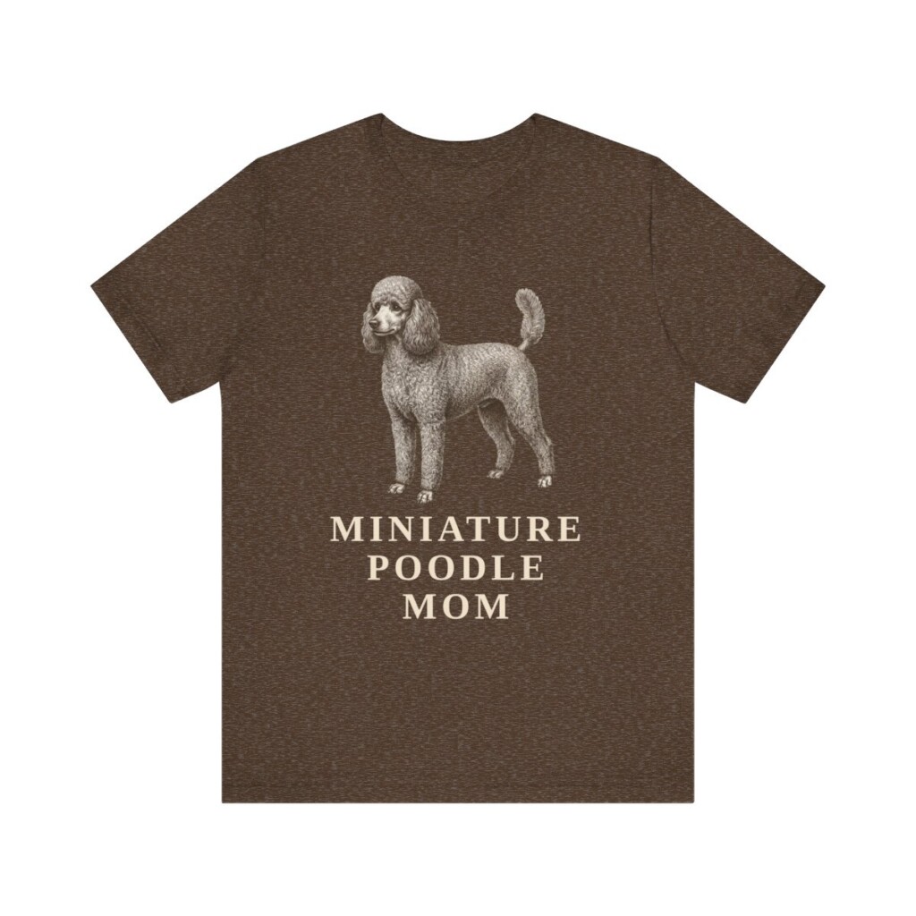 Miniature Poodle Mom Shirt, Vintage Dog Sketch Tee, Dog Mom Gift