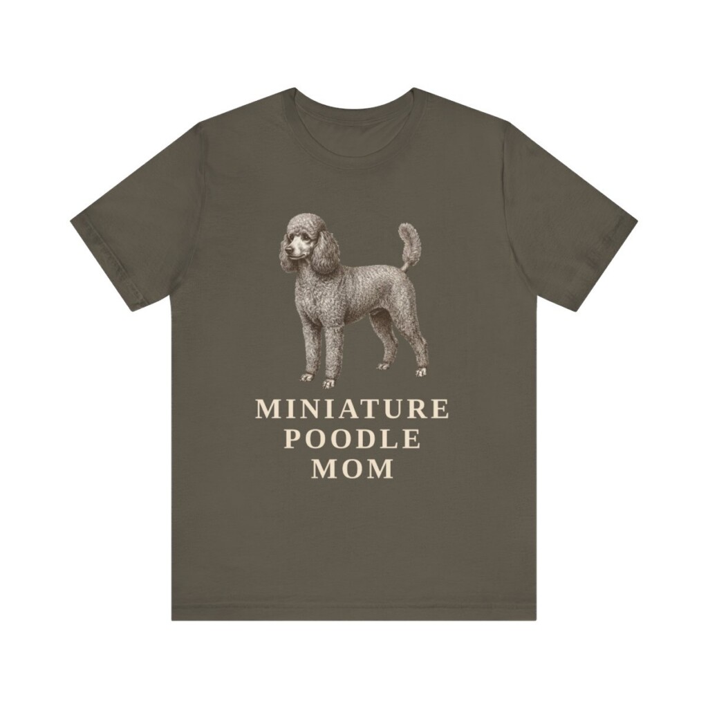 Miniature Poodle Mom Shirt, Vintage Dog Sketch Tee, Dog Mom Gift