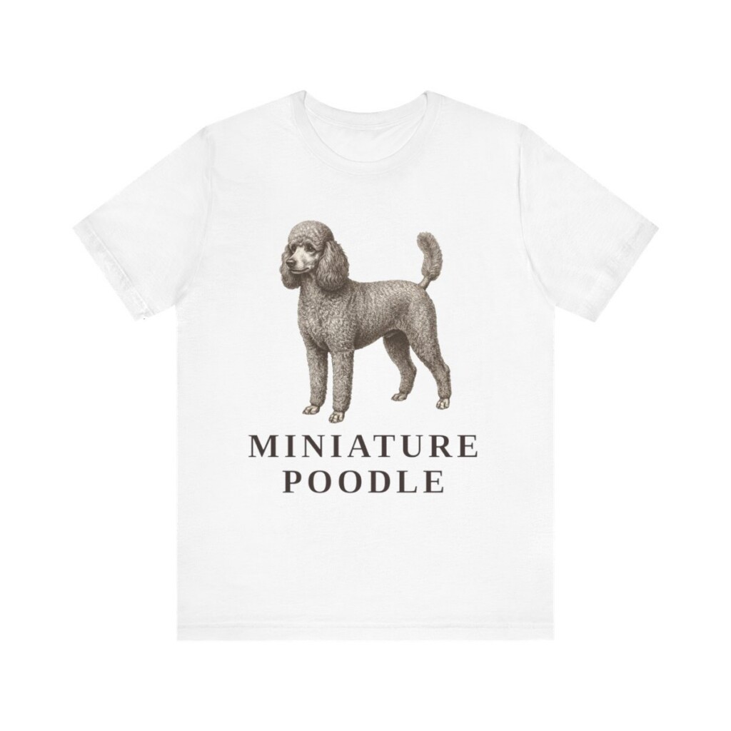 Miniature Poodle Lover Shirt, Vintage Dog Sketch Tee, Dog Lover Gift
