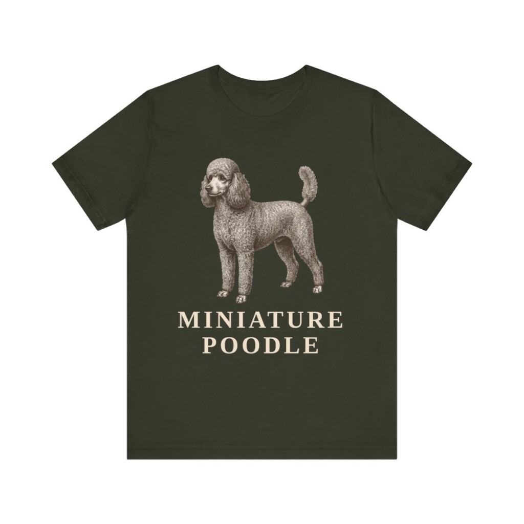 Miniature Poodle Lover Shirt, Vintage Dog Sketch Tee, Dog Lover Gift