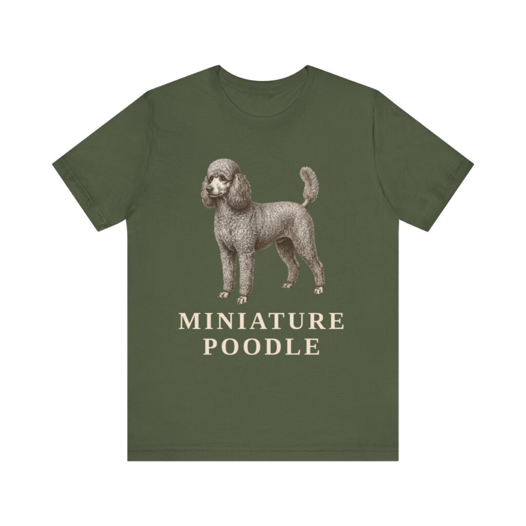 Miniature Poodle Lover Shirt, Vintage Dog Sketch Tee, Dog Lover Gift