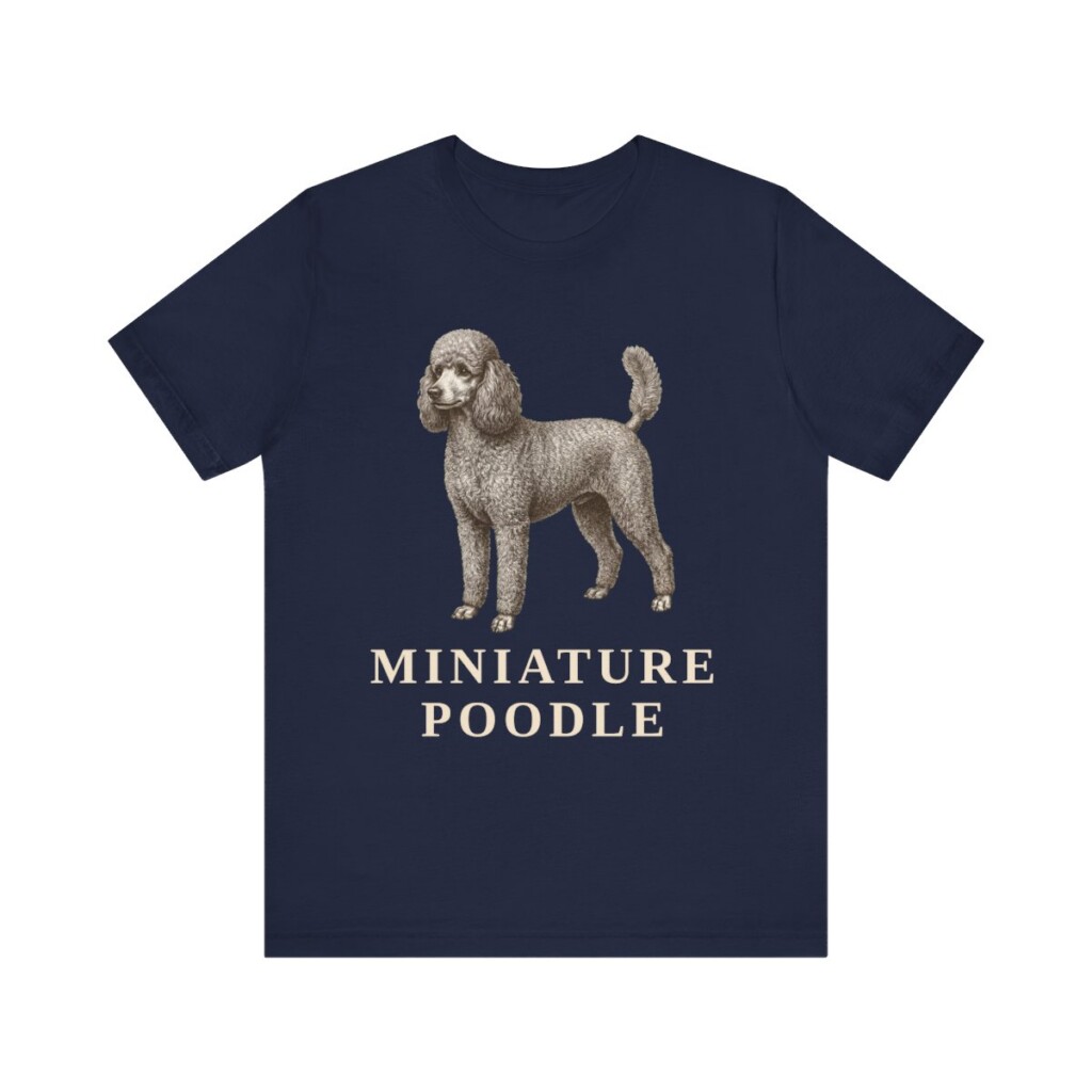 Miniature Poodle Lover Shirt, Vintage Dog Sketch Tee, Dog Lover Gift
