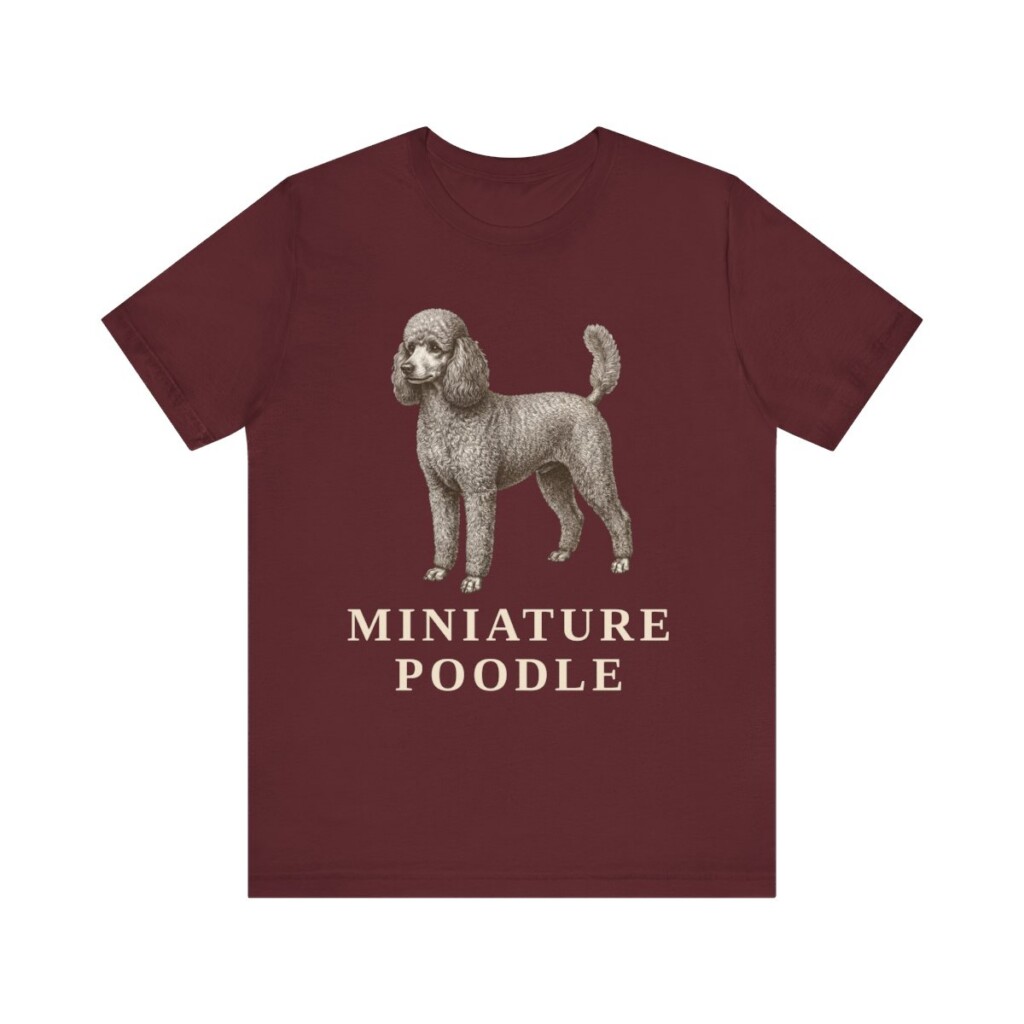 Miniature Poodle Lover Shirt, Vintage Dog Sketch Tee, Dog Lover Gift