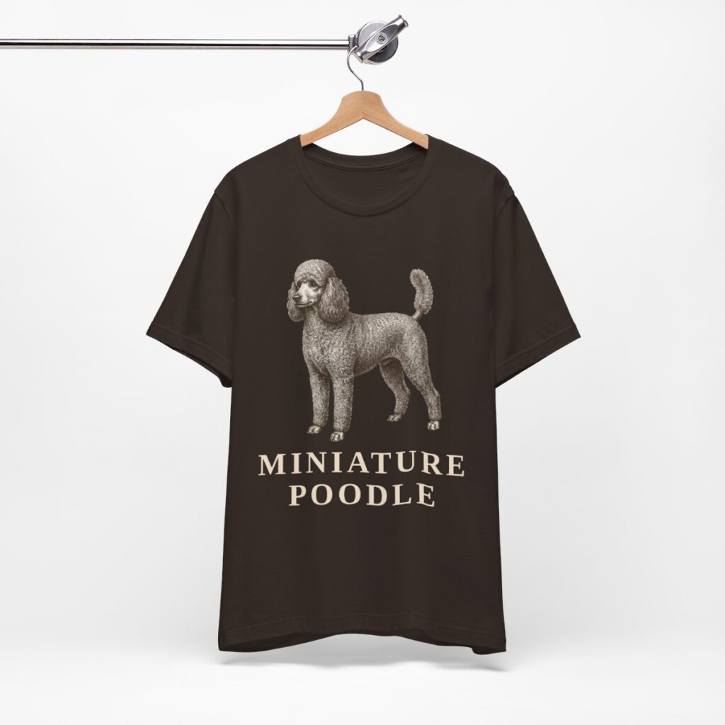 Miniature Poodle Lover Shirt, Vintage Dog Sketch Tee, Dog Lover Gift