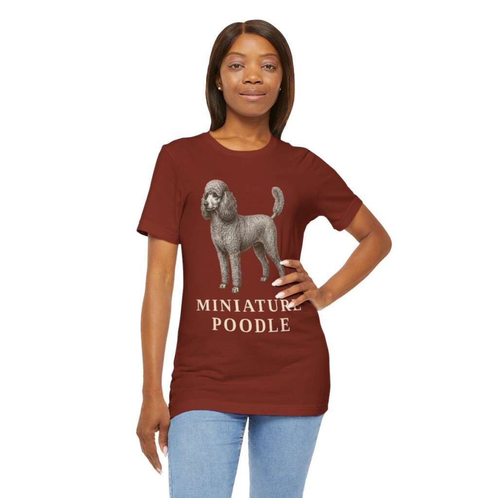 Miniature Poodle Lover Shirt, Vintage Dog Sketch Tee, Dog Lover Gift