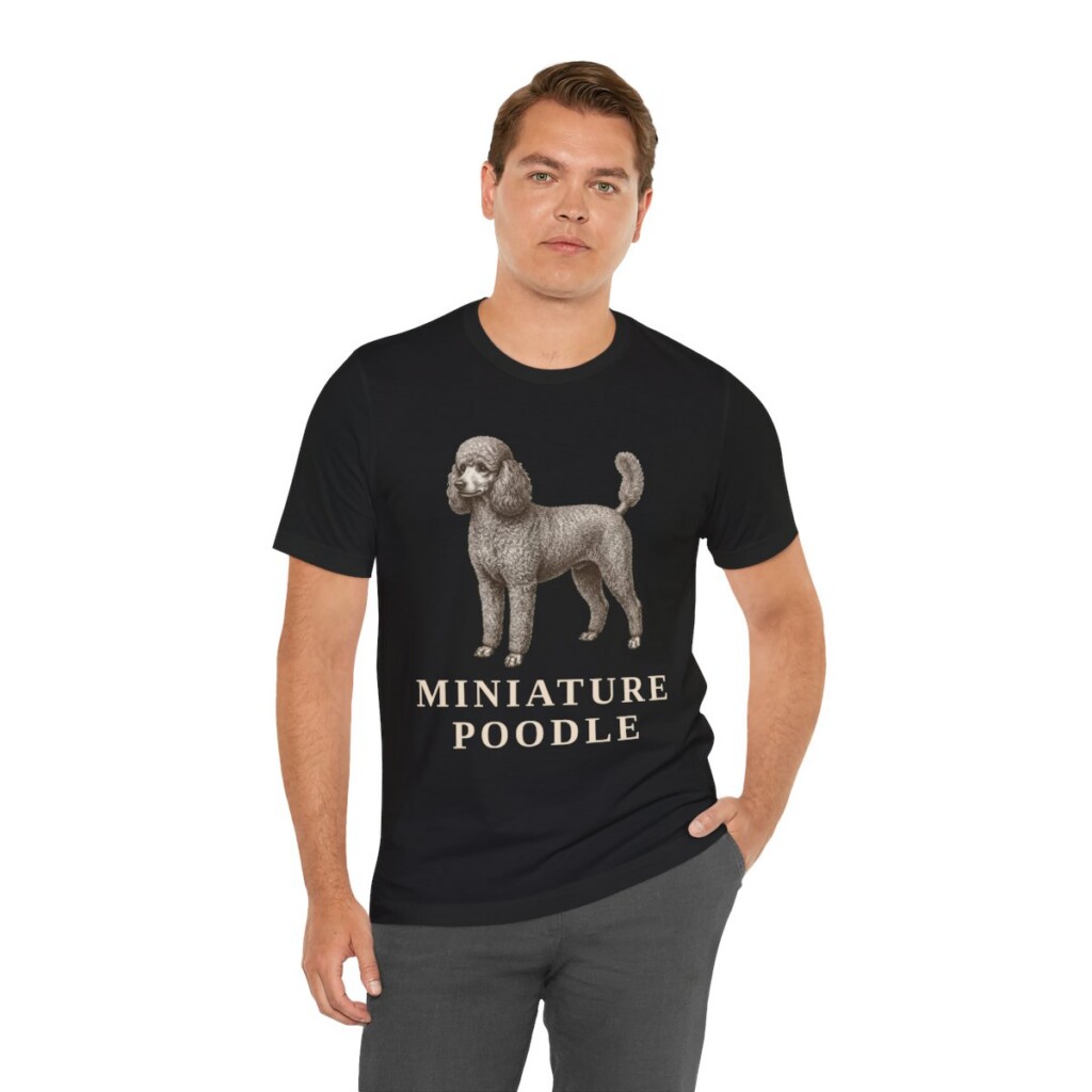 Miniature Poodle Lover Shirt, Vintage Dog Sketch Tee, Dog Lover Gift