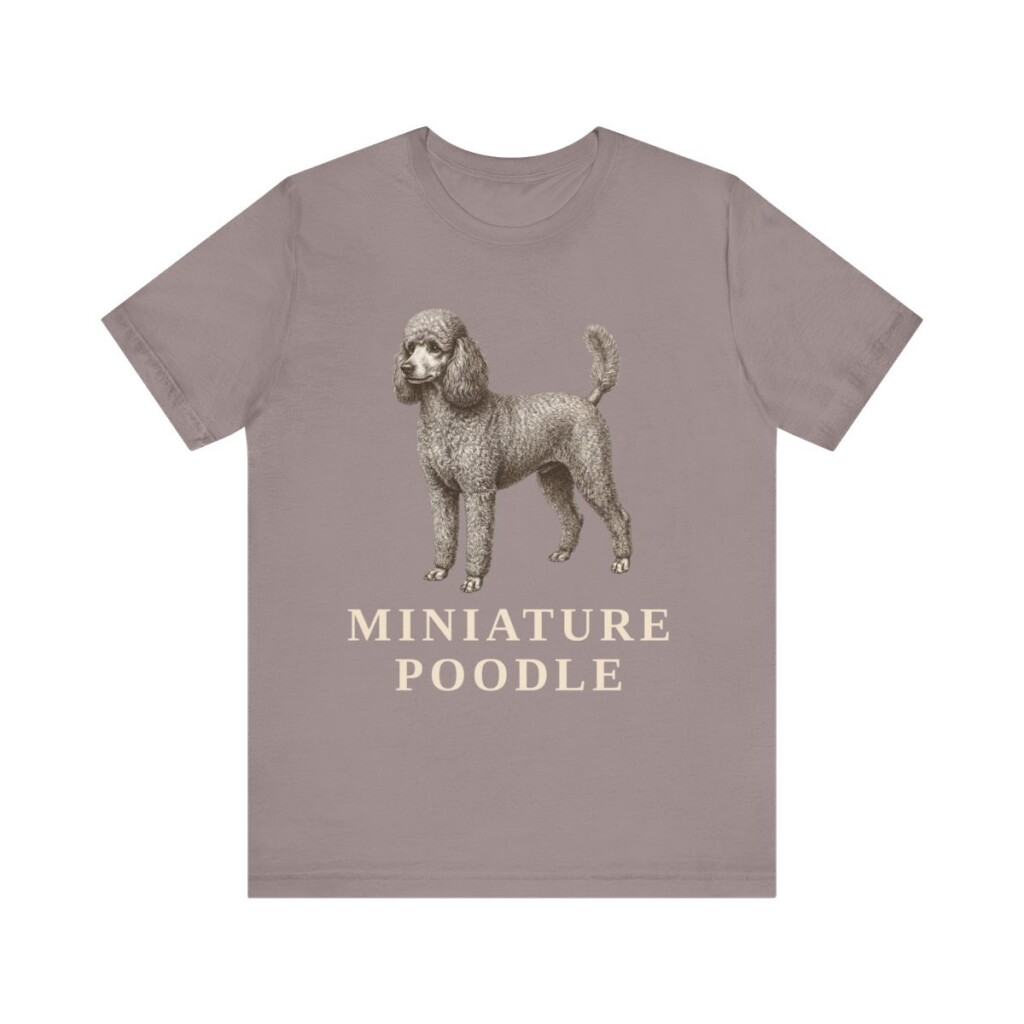 Miniature Poodle Lover Shirt, Vintage Dog Sketch Tee, Dog Lover Gift