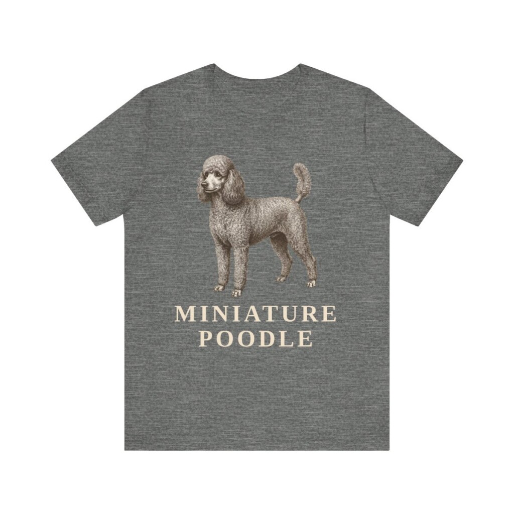 Miniature Poodle Lover Shirt, Vintage Dog Sketch Tee, Dog Lover Gift