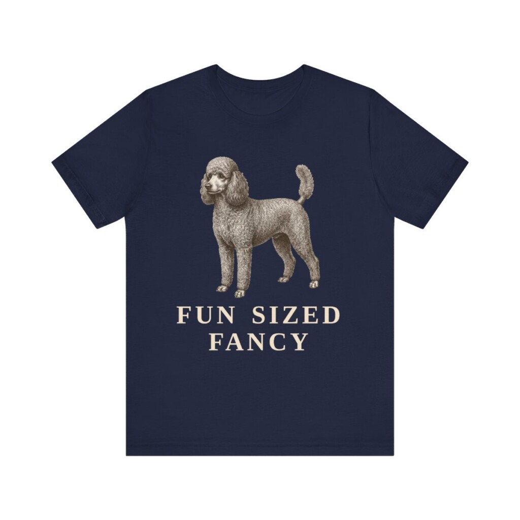 Miniature Poodle Humor Shirt, Vintage Dog Sketch Tee, Dog Humor Gift