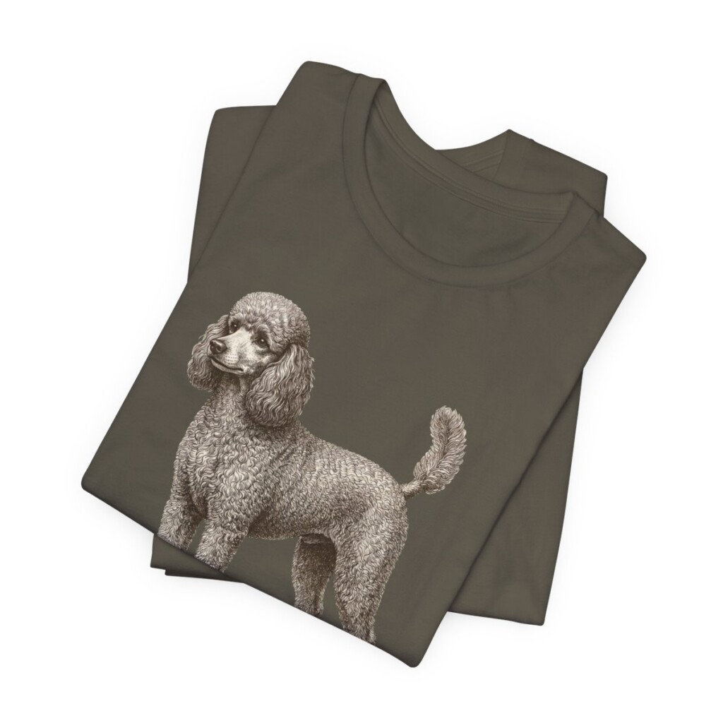 Miniature Poodle Humor Shirt, Vintage Dog Sketch Tee, Dog Humor Gift