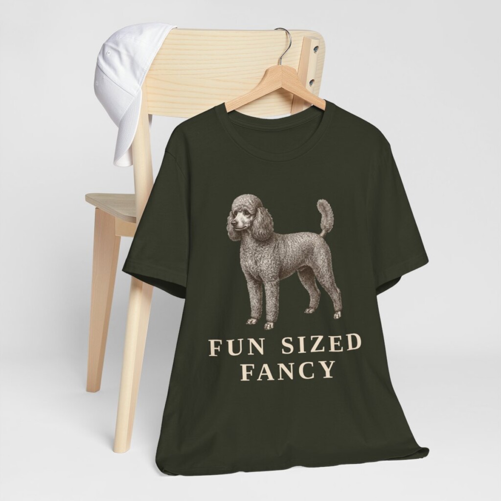 Miniature Poodle Humor Shirt, Vintage Dog Sketch Tee, Dog Humor Gift