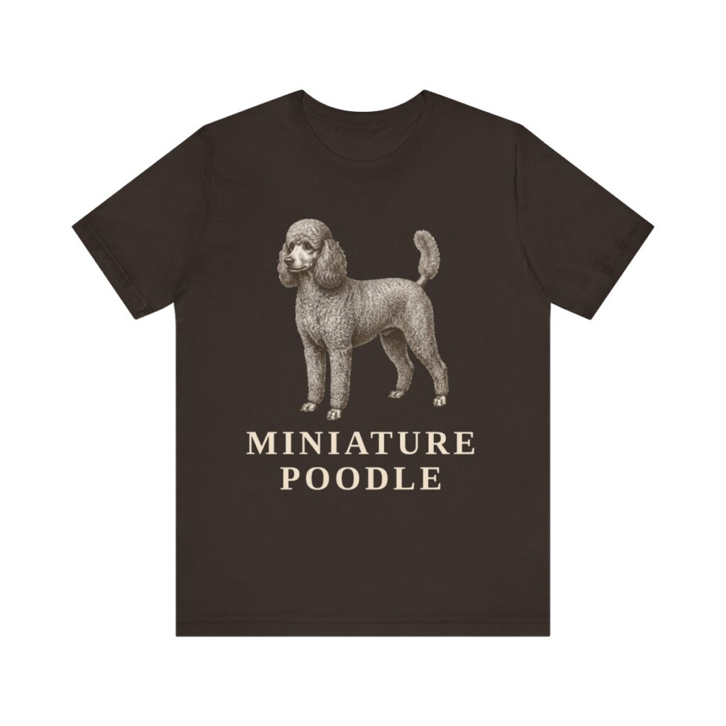 Miniature Poodle Lover Shirt, Vintage Dog Sketch Tee, Dog Lover Gift