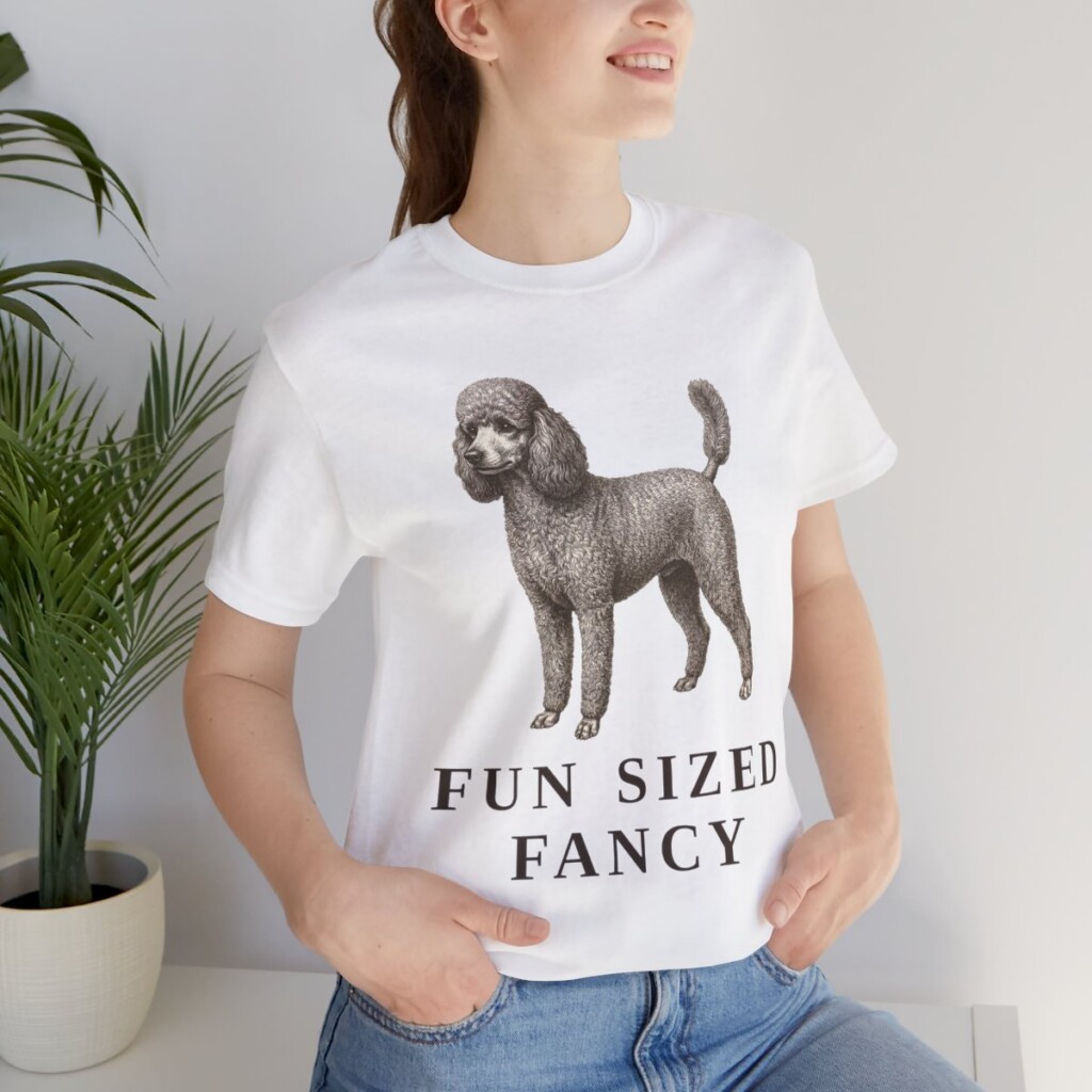 Miniature Poodle Humor Shirt, Vintage Dog Sketch Tee, Dog Humor Gift