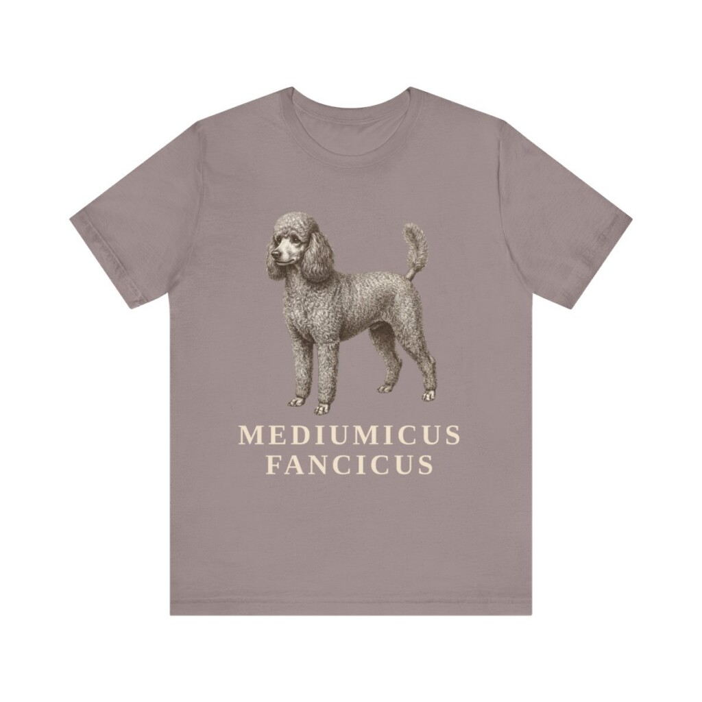Miniature Poodle Latin Shirt, Vintage Dog Sketch Tee, Dog Latin Gift