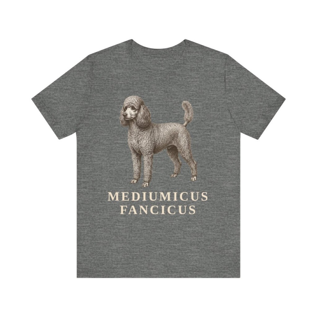 Miniature Poodle Latin Shirt, Vintage Dog Sketch Tee, Dog Latin Gift