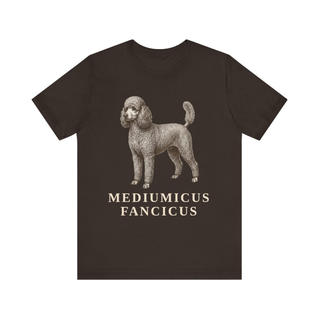 Miniature Poodle Latin Shirt, Vintage Dog Sketch Tee, Dog Latin Gift