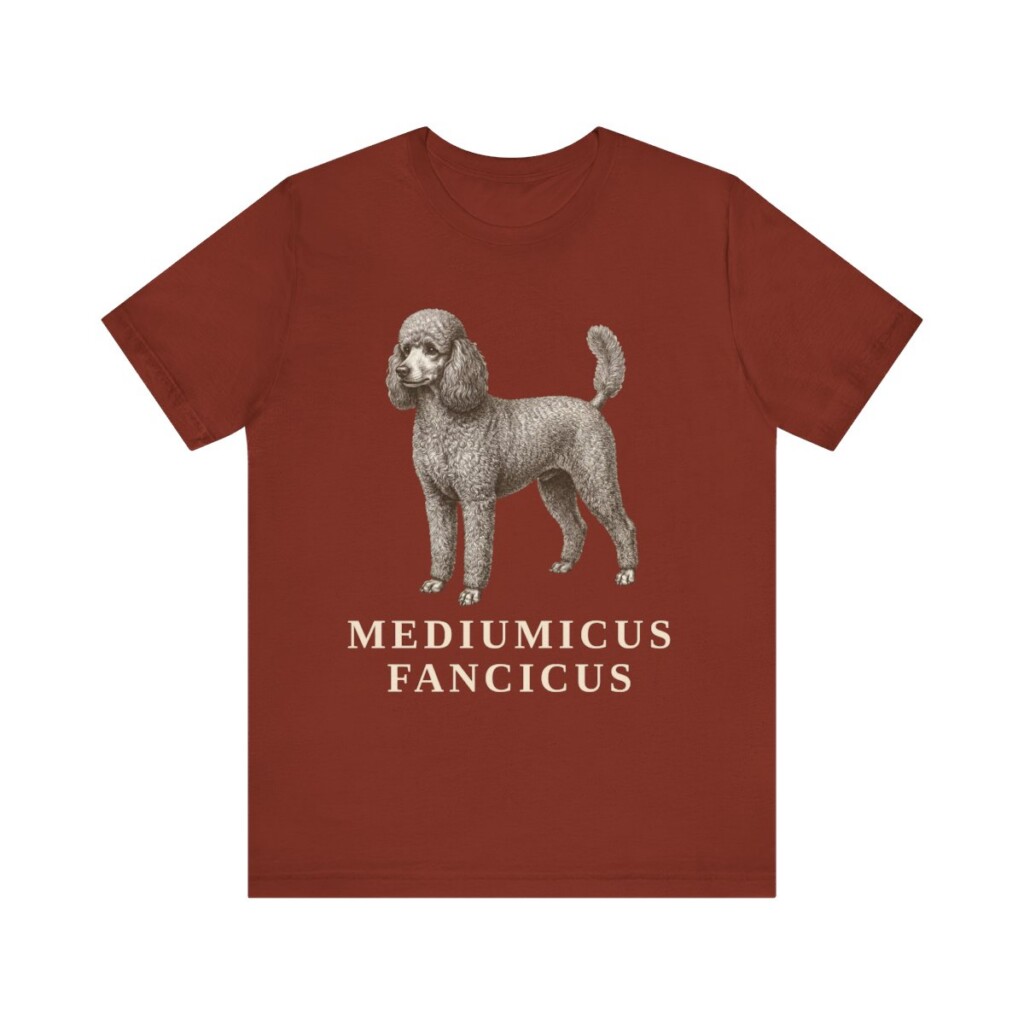 Miniature Poodle Latin Shirt, Vintage Dog Sketch Tee, Dog Latin Gift