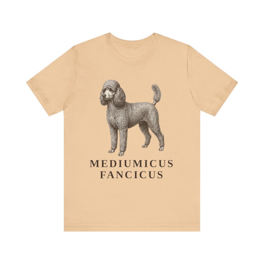 Miniature Poodle Latin Shirt, Vintage Dog Sketch Tee, Dog Latin Gift