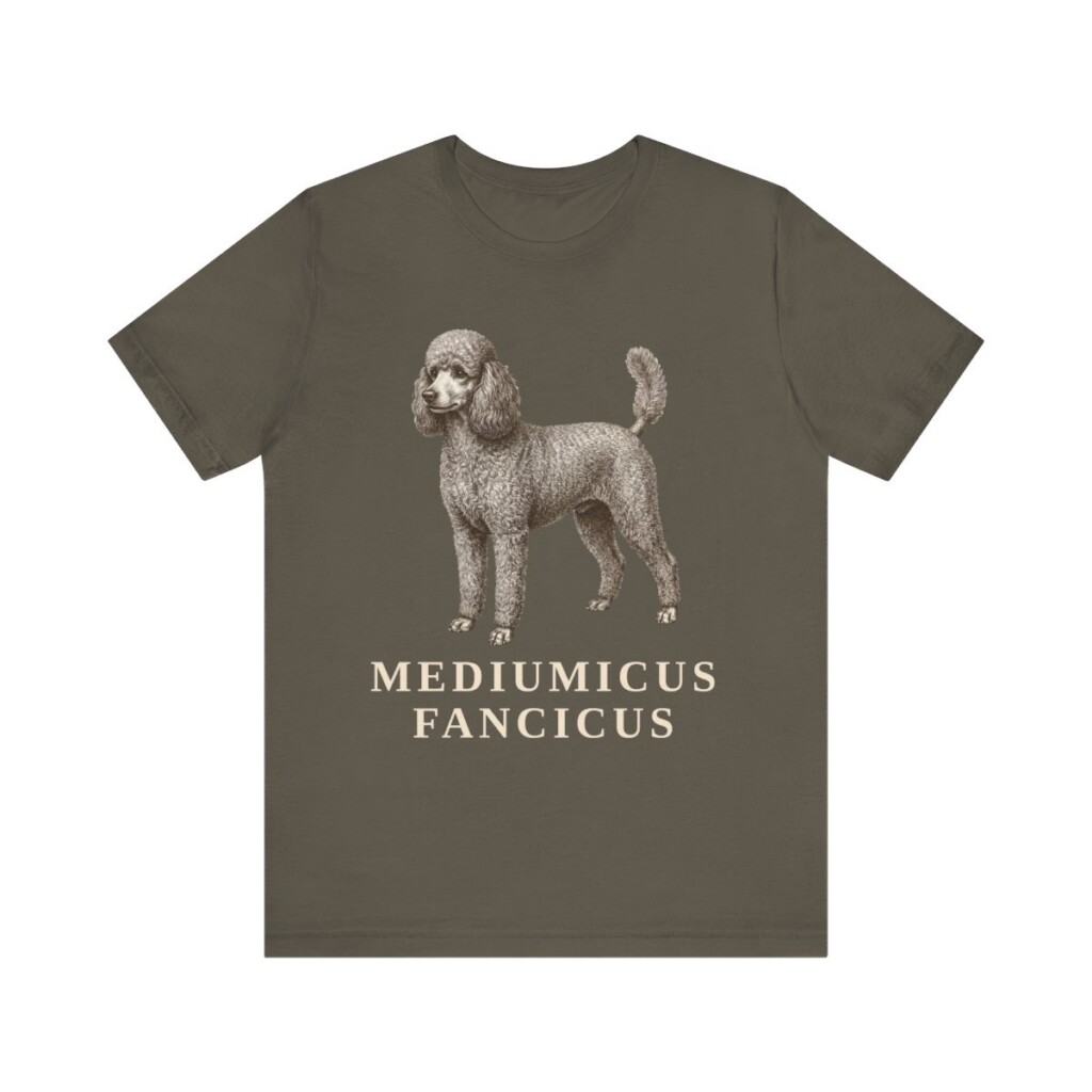 Miniature Poodle Latin Shirt, Vintage Dog Sketch Tee, Dog Latin Gift
