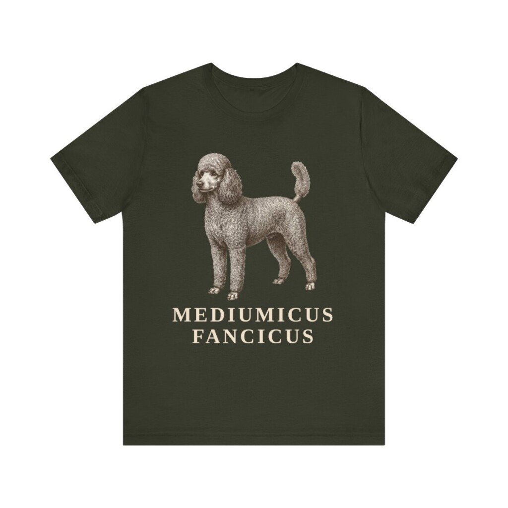 Miniature Poodle Latin Shirt, Vintage Dog Sketch Tee, Dog Latin Gift