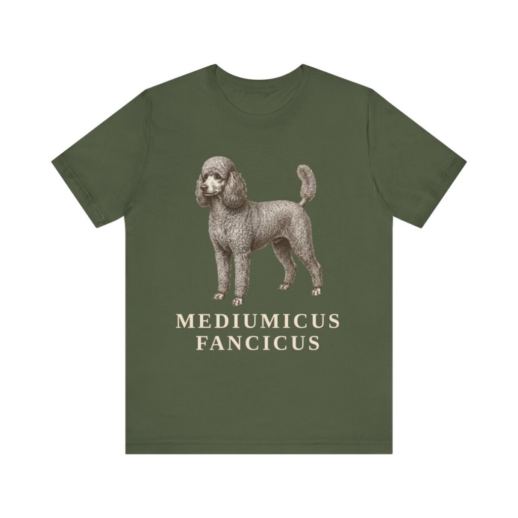 Miniature Poodle Latin Shirt, Vintage Dog Sketch Tee, Dog Latin Gift