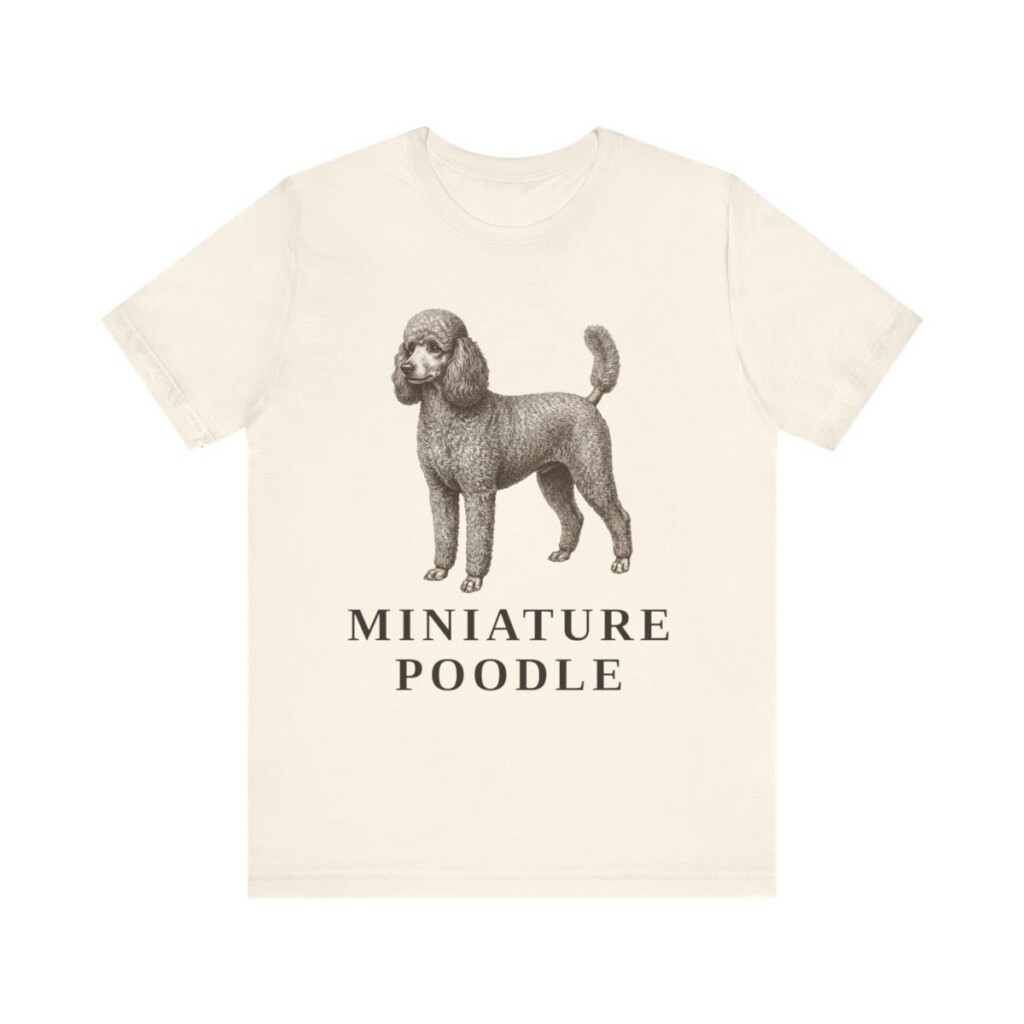 Miniature Poodle Lover Shirt, Vintage Dog Sketch Tee, Dog Lover Gift