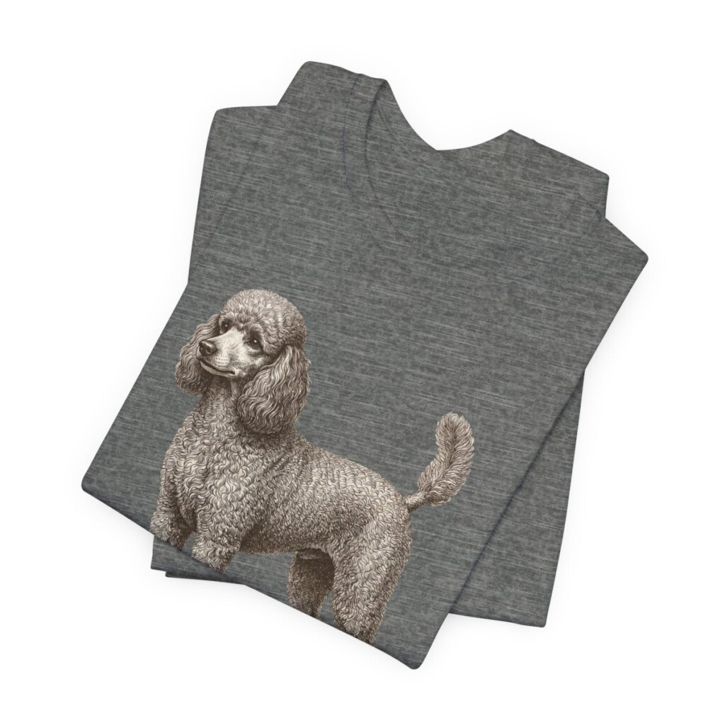 Miniature Poodle Latin Shirt, Vintage Dog Sketch Tee, Dog Latin Gift