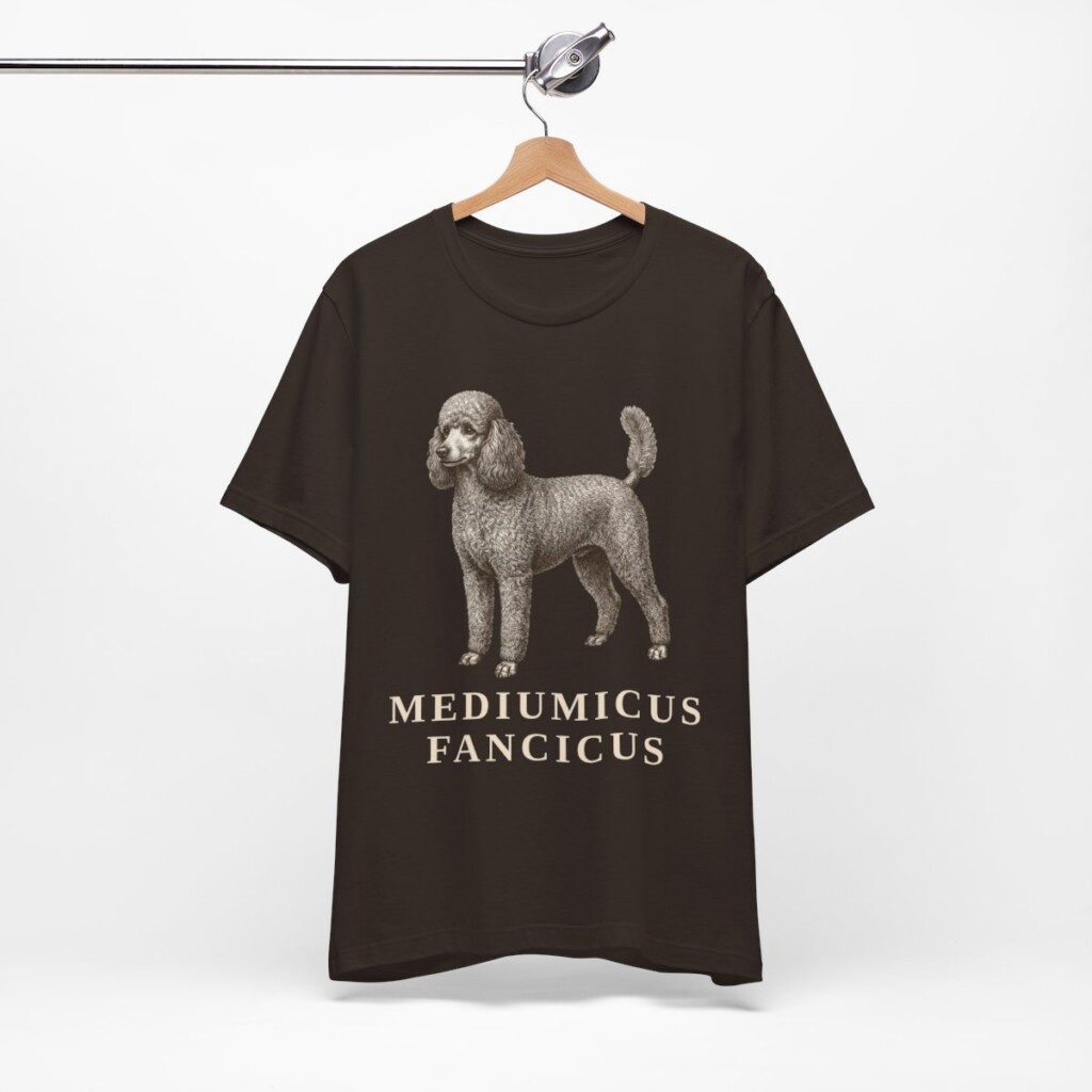 Miniature Poodle Latin Shirt, Vintage Dog Sketch Tee, Dog Latin Gift