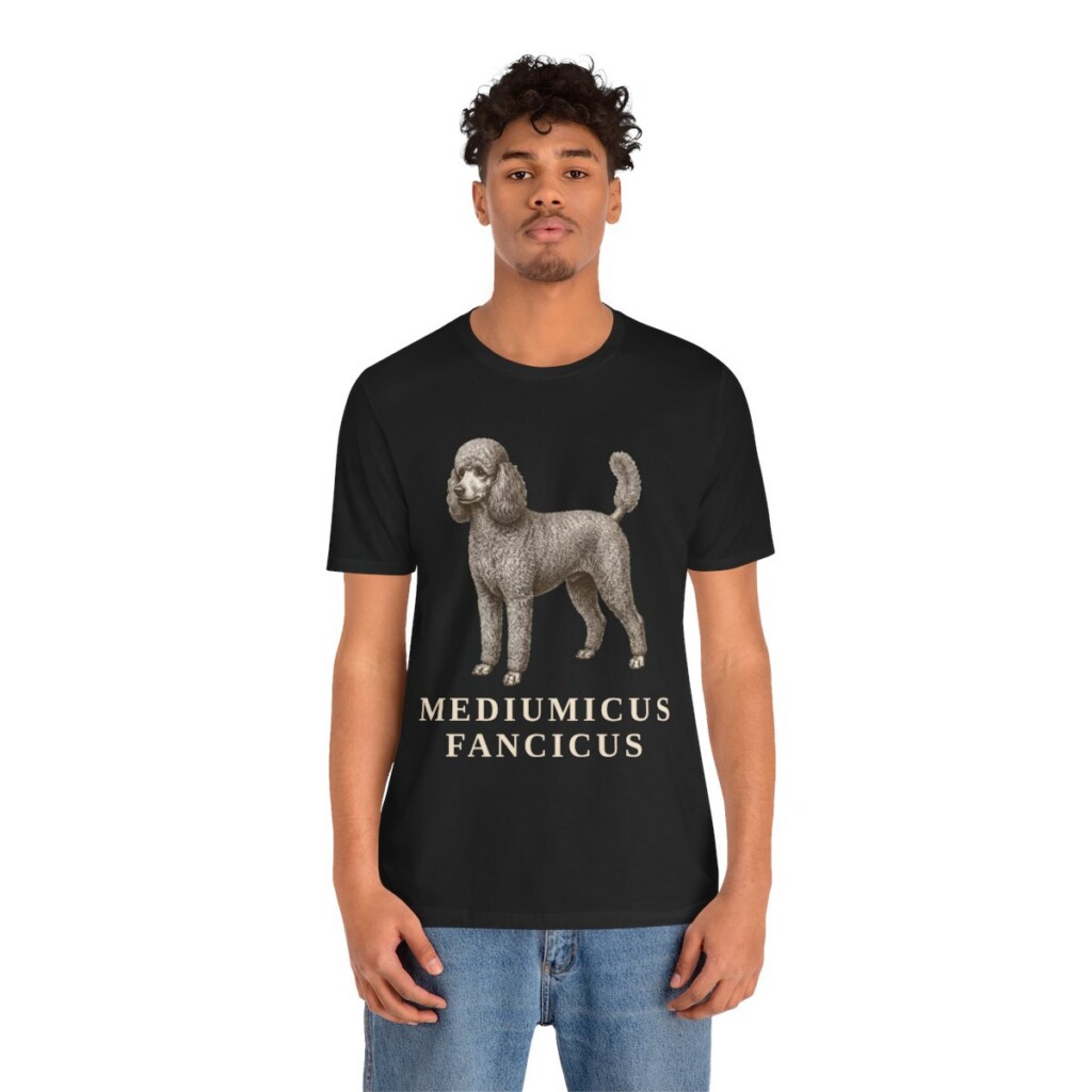 Miniature Poodle Latin Shirt, Vintage Dog Sketch Tee, Dog Latin Gift