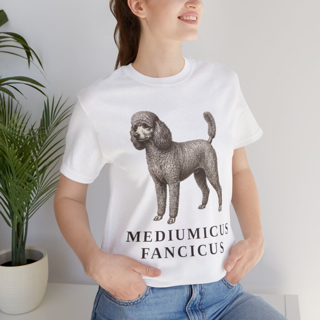 Miniature Poodle Latin Shirt, Vintage Dog Sketch Tee, Dog Latin Gift