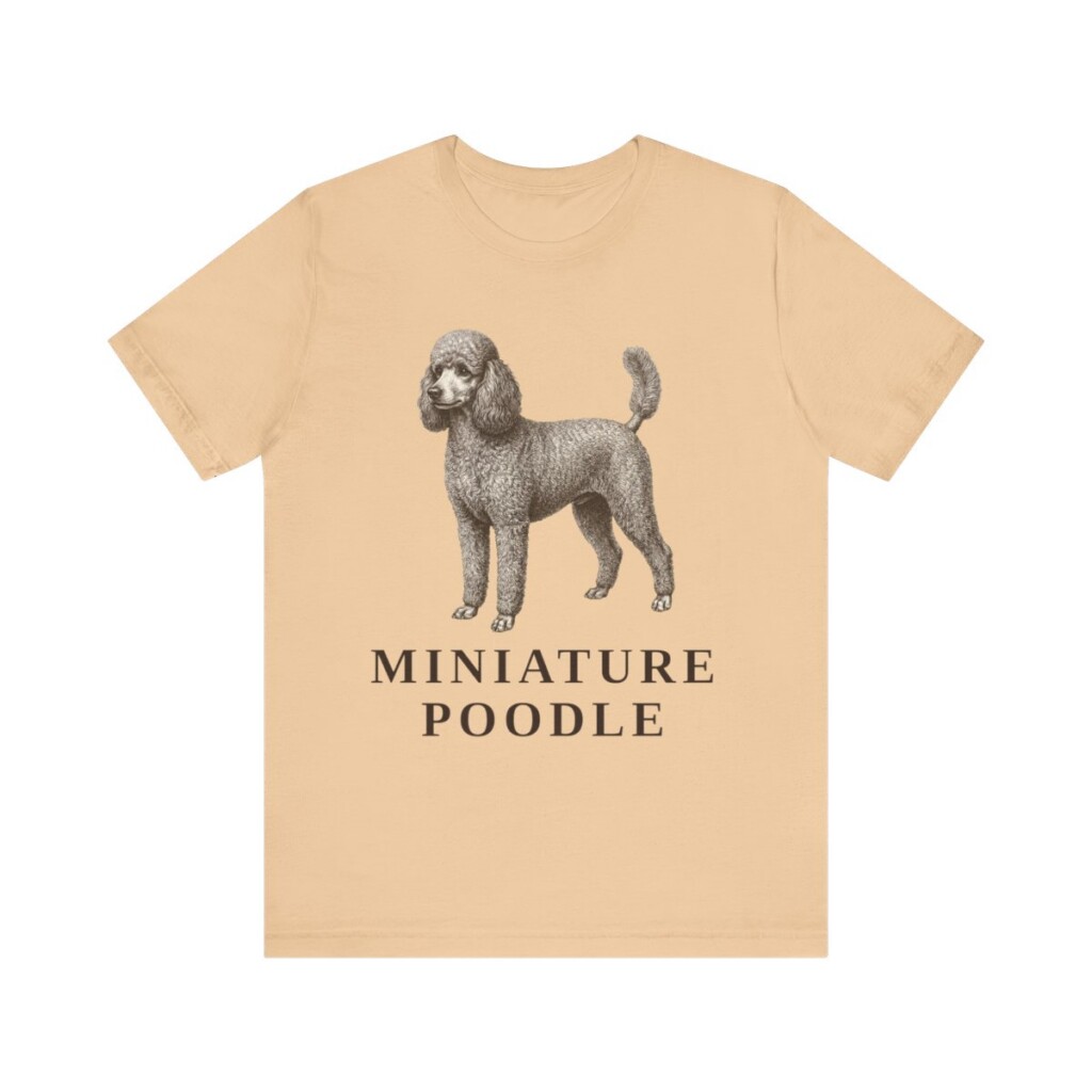 Miniature Poodle Lover Shirt, Vintage Dog Sketch Tee, Dog Lover Gift