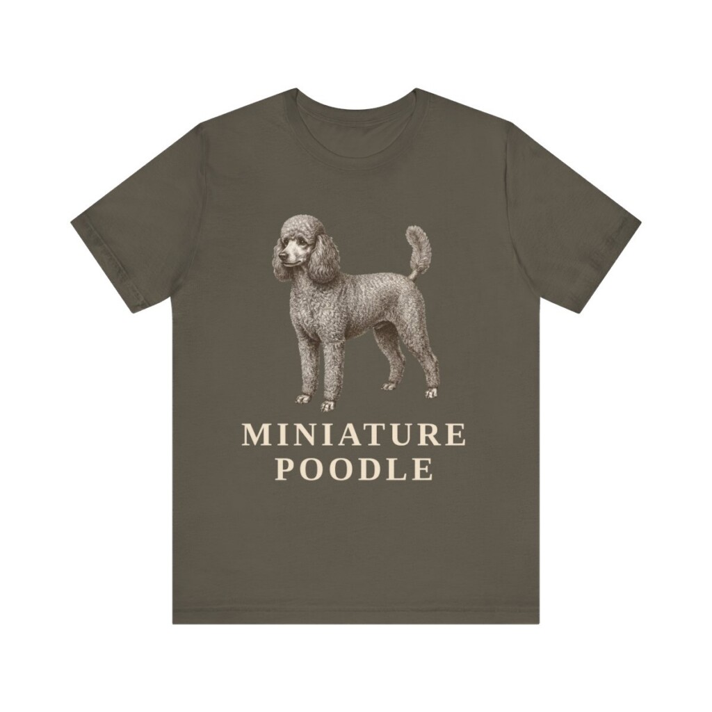 Miniature Poodle Lover Shirt, Vintage Dog Sketch Tee, Dog Lover Gift