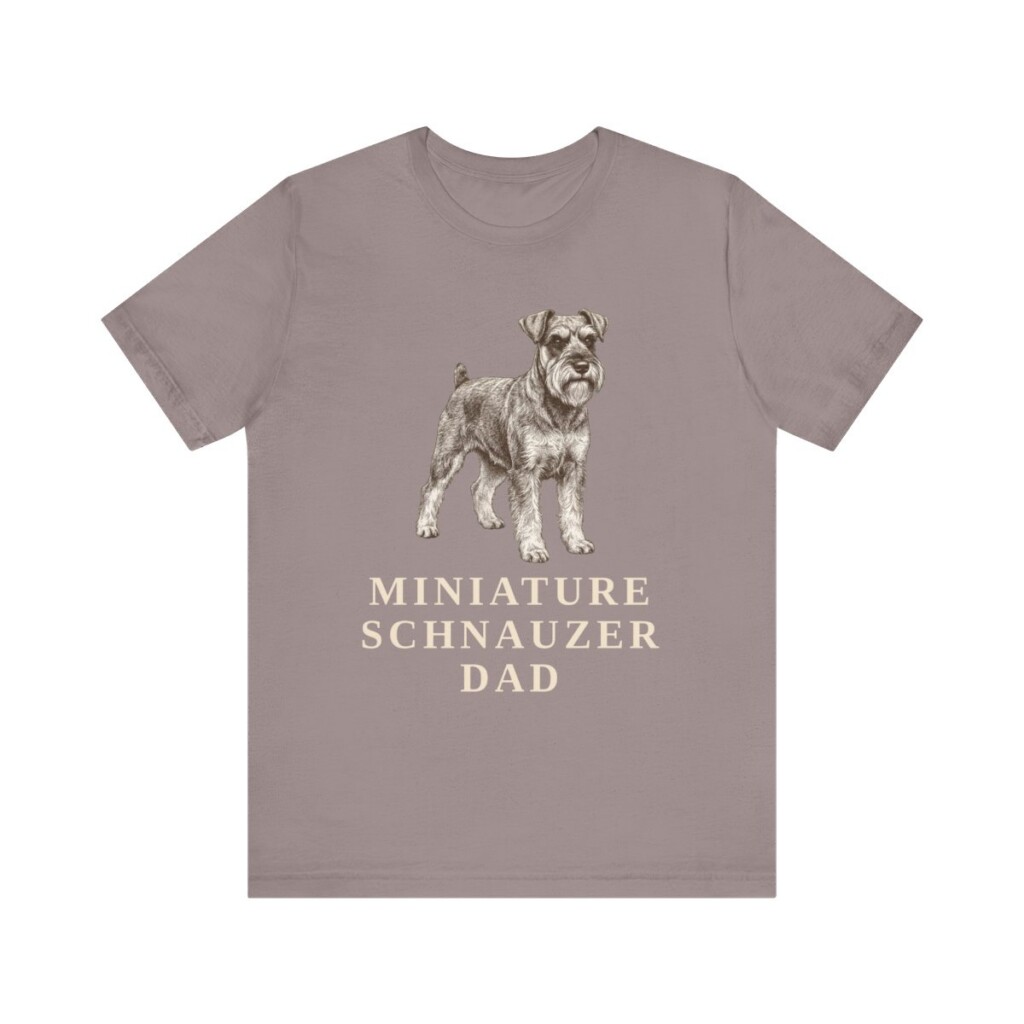 Miniature Schnauzer Dad Shirt, Vintage Dog Sketch Tee, Dog Dad Gift