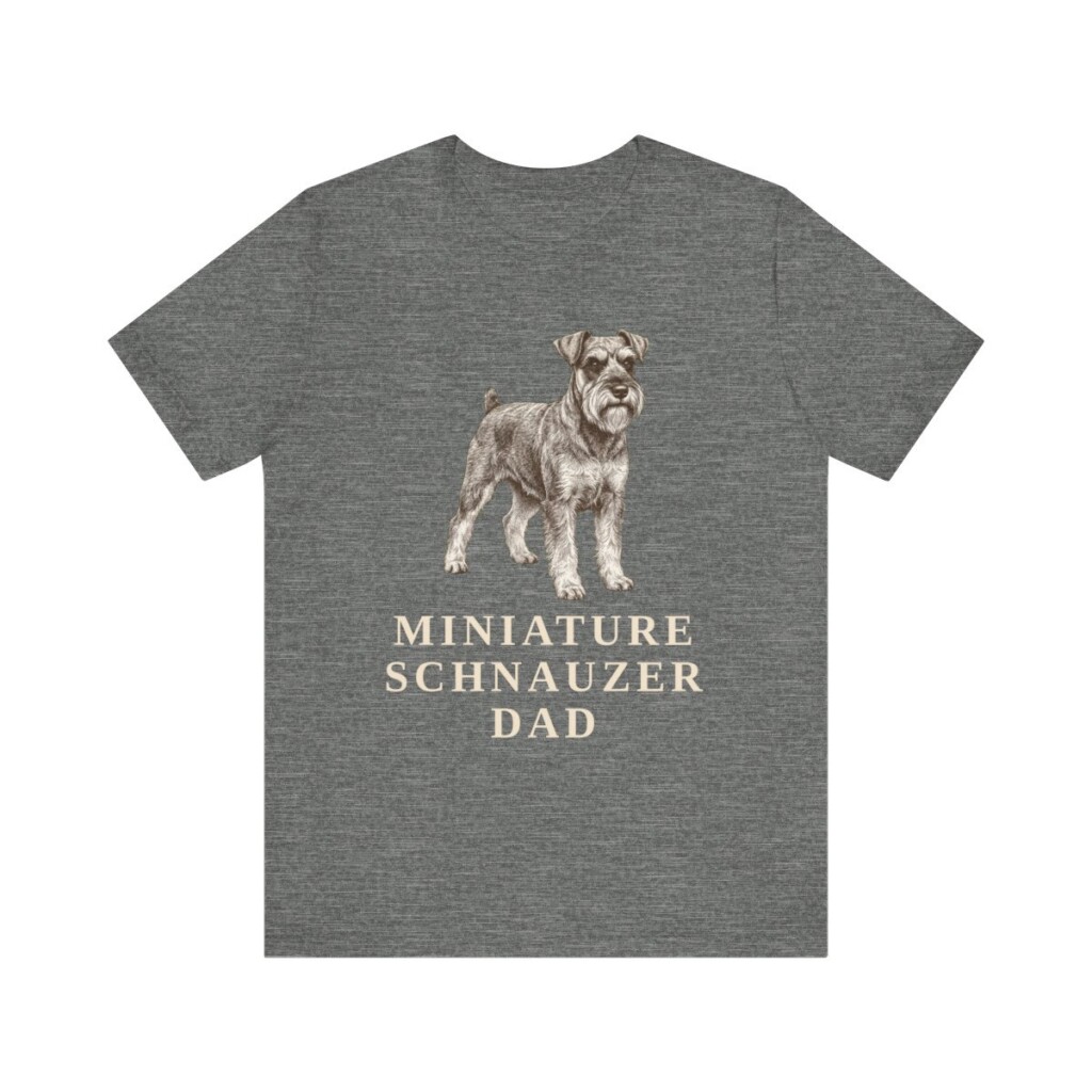 Miniature Schnauzer Dad Shirt, Vintage Dog Sketch Tee, Dog Dad Gift