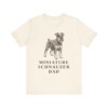 Miniature Schnauzer Dad Shirt, Vintage Dog Sketch Tee, Dog Dad Gift
