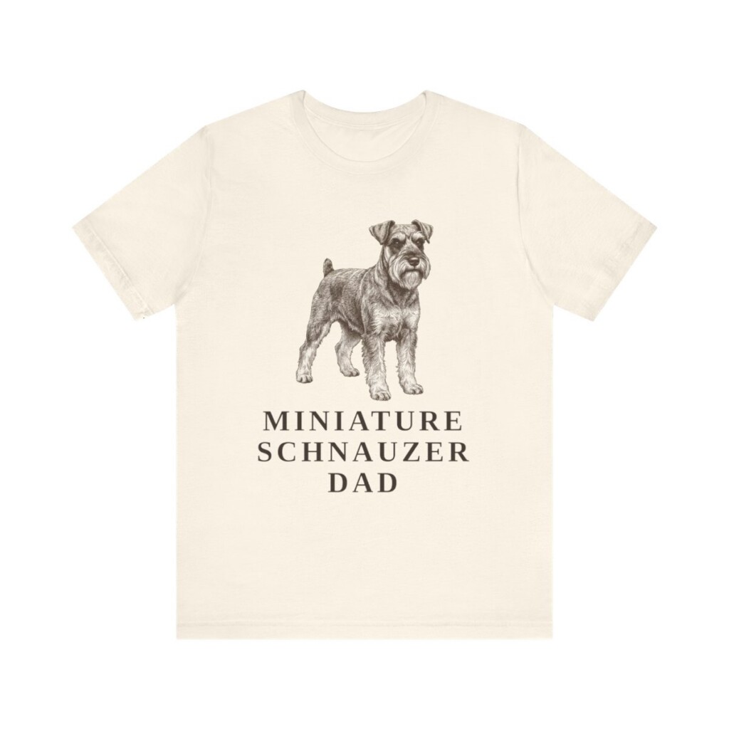 Miniature Schnauzer Dad Shirt, Vintage Dog Sketch Tee, Dog Dad Gift