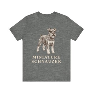 Miniature Schnauzer Lover Shirt, Vintage Dog Sketch Tee, Dog Lover Gift