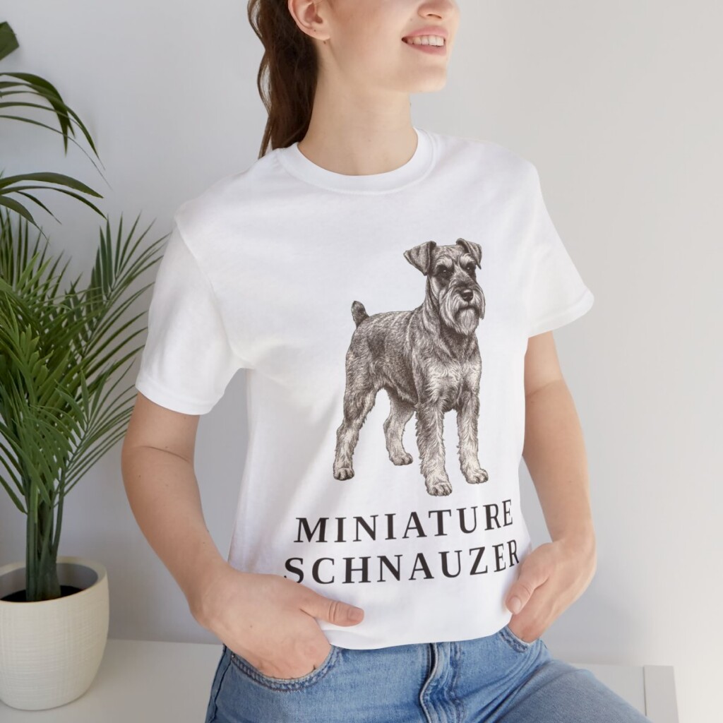 Miniature Schnauzer Lover Shirt, Vintage Dog Sketch Tee, Dog Lover Gift Miniature Schnauzer Lover Shirt, Vintage Dog Sketch Tee, Dog Lover Gift