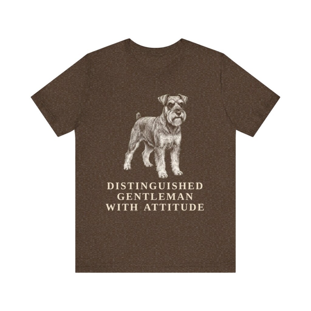 Miniature Schnauzer Humor Shirt, Vintage Dog Sketch Tee, Dog Humor Gift