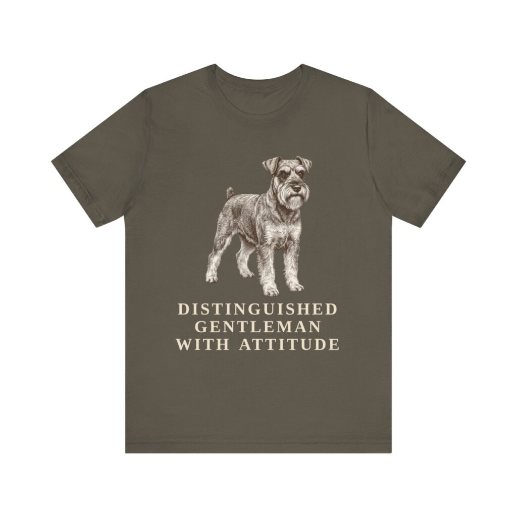 Miniature Schnauzer Humor Shirt, Vintage Dog Sketch Tee, Dog Humor Gift