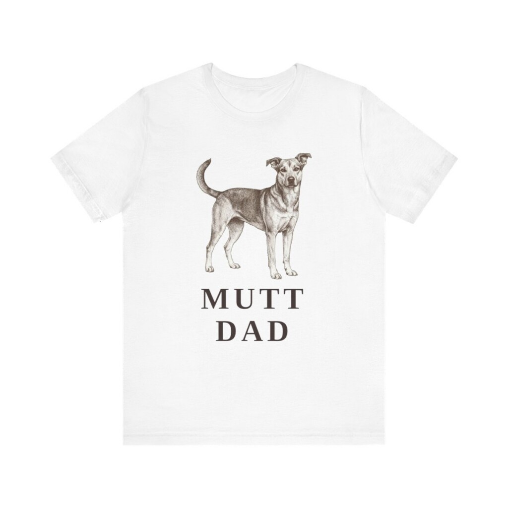 Mutt Dad Shirt, Vintage Dog Sketch Tee, Dog Dad Gift