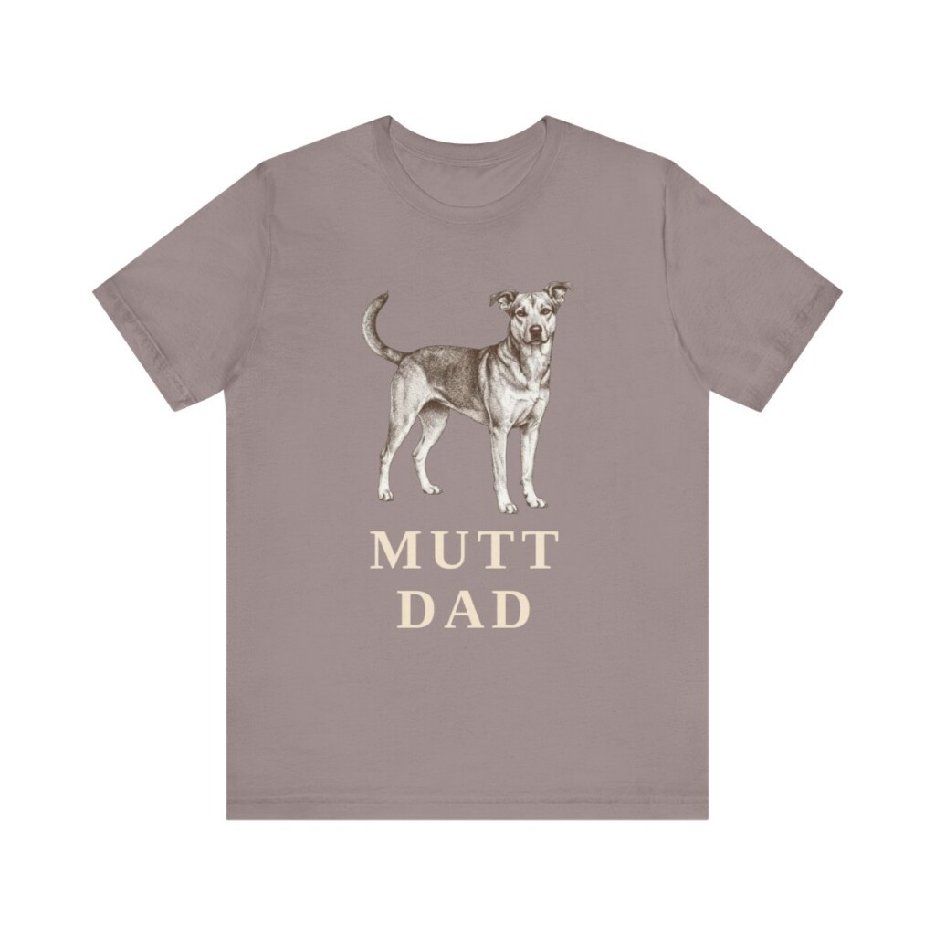 Mutt Dad Shirt, Vintage Dog Sketch Tee, Dog Dad Gift