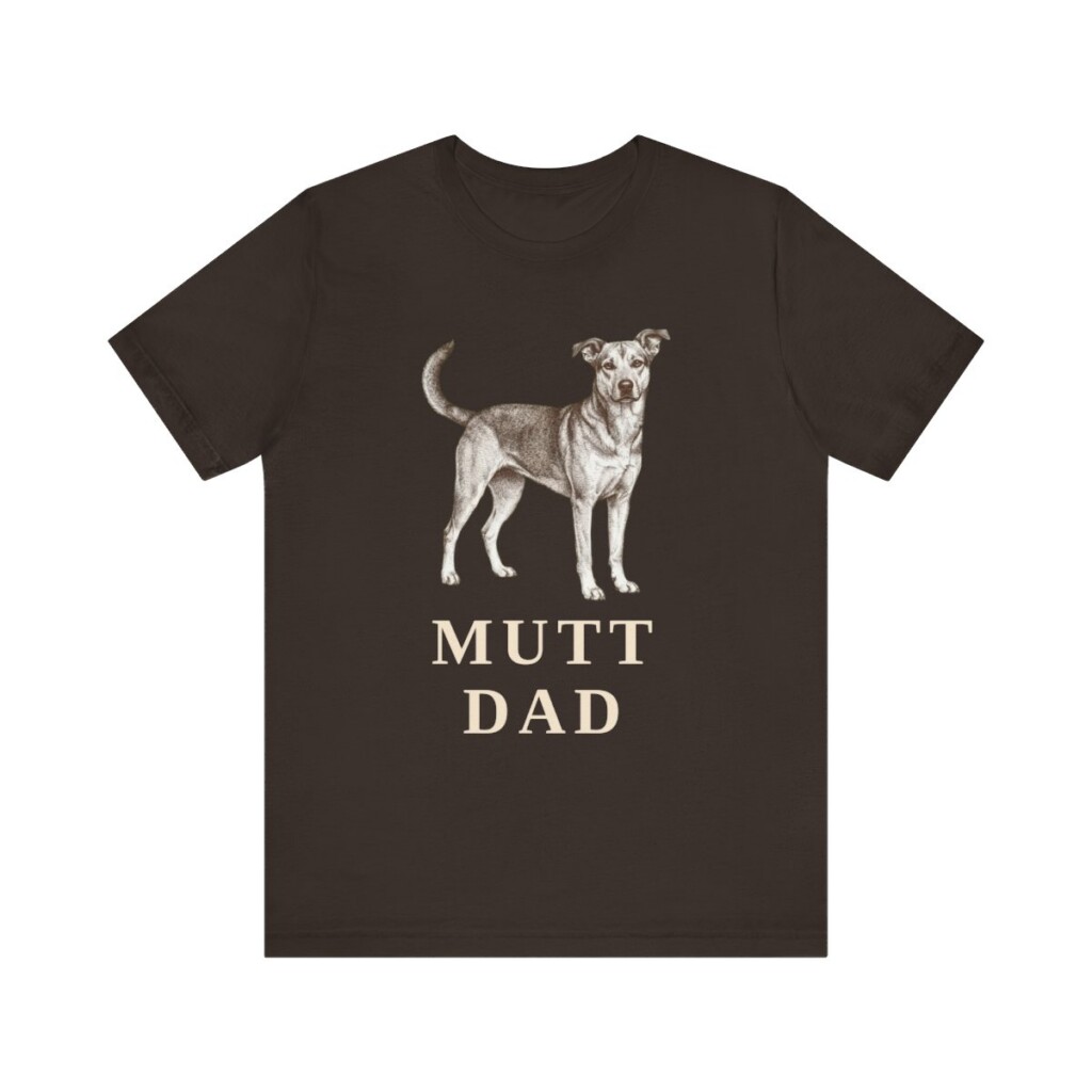 Mutt Dad Shirt, Vintage Dog Sketch Tee, Dog Dad Gift