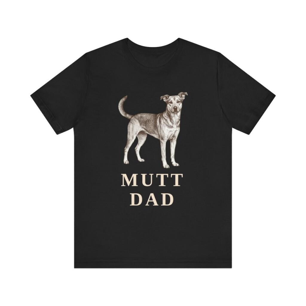 Mutt Dad Shirt, Vintage Dog Sketch Tee, Dog Dad Gift